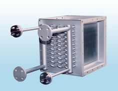 プレートフィンヒーター　加熱・乾燥装置用熱交換器